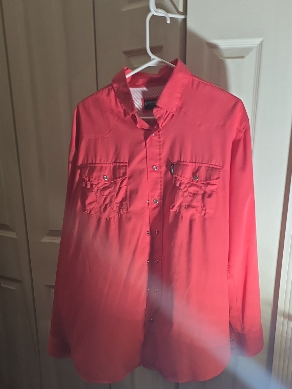 Hooey Coral Snap-Front Long Sleeve Shirt